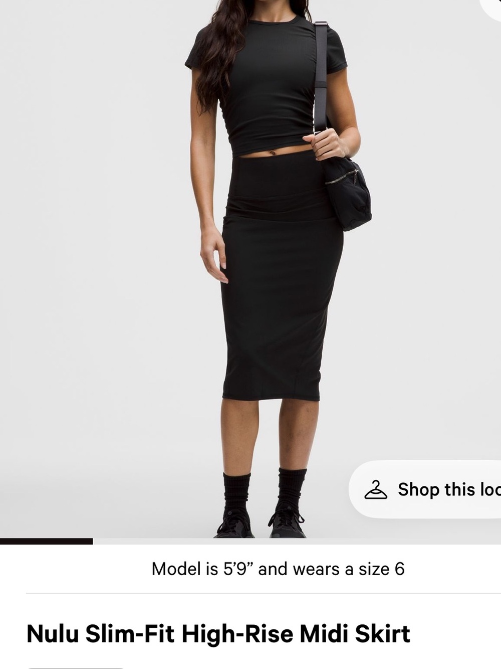 lululemon athletica Black High-Waist Pencil Skirt